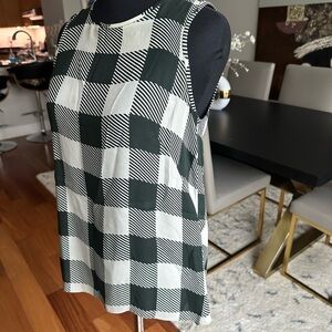 rag & bone green  and cream  Checkered Top
